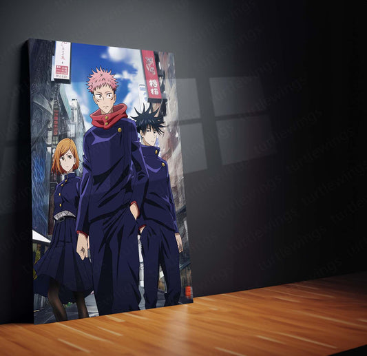 Anime Metal Poster | Jujutsu Kaisen Metal Poster – Cursed Energy Awakened