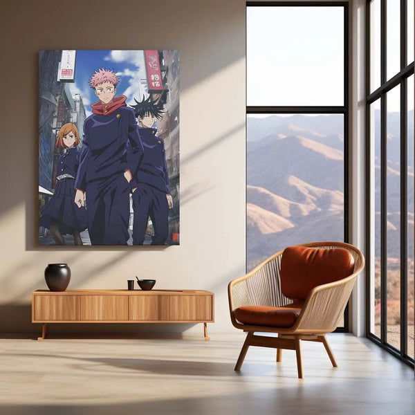Anime Metal Poster | Jujutsu Kaisen Metal Poster – Cursed Energy Awakened