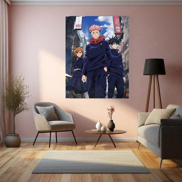 Anime Metal Poster | Jujutsu Kaisen Metal Poster – Cursed Energy Awakened