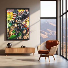 Justice League – United Heroes Metal Poster | DC Comics Superhero Wall Frame