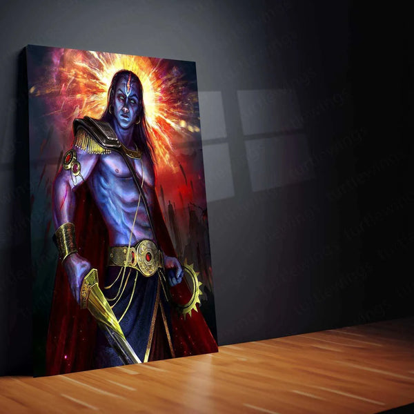 Kalki Avatar Metal Poster – Divine Warrior Wall Art | Hindu Mythology Decor - TURTLEWINGS 