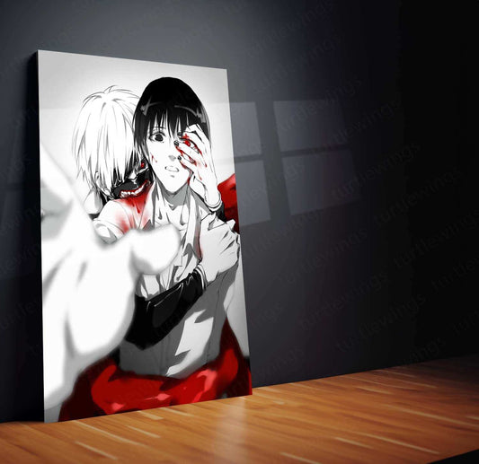Kaneki Ken Metal Poster – Tokyo Ghoul Anime Wall Art | Dark Aesthetic Decor - TURTLEWINGS 