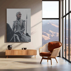 Khaleesi Metal Poster – Daenerys Targaryen Game of Thrones Wall Art - TURTLEWINGS 