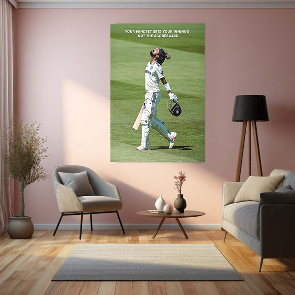 KL Rahul Metal Frame | Indian Cricket Star Wall Art - TURTLEWINGS 