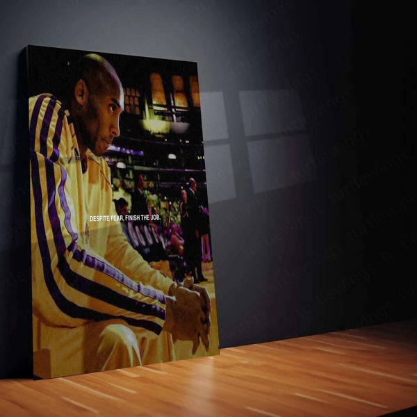 Kobe Bryant Quote Metal Poster – Mamba Mentality Motivational Wall Art | Basketball Inspiration - TURTLEWINGS 