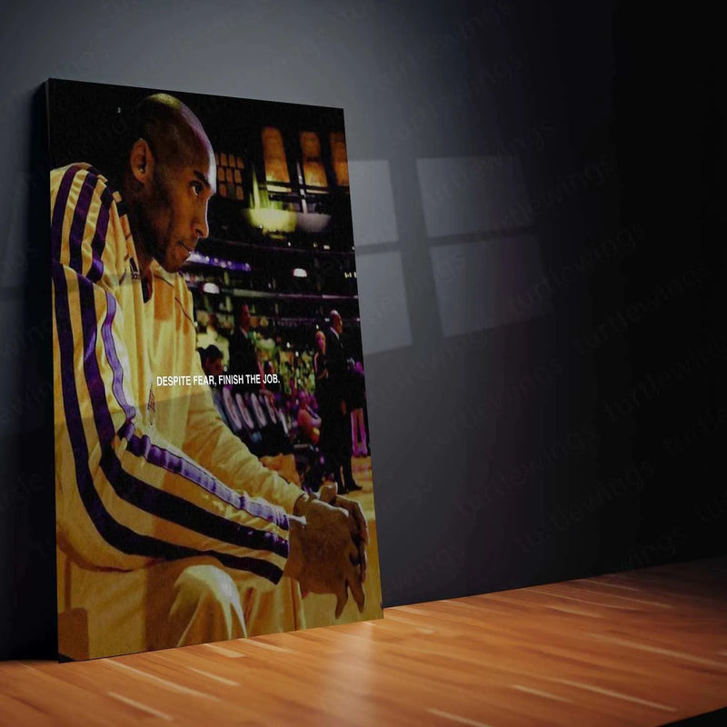 Kobe Bryant Quote Metal Poster – Mamba Mentality Motivational Wall Art | Basketball Inspiration - TURTLEWINGS 