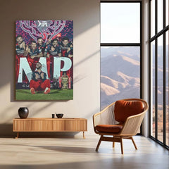 Cricket Metal Poster |🏆 RCB Wins IPL Trophy 2025 – Champion Celebration Metal Poster | Virat Kohli Led Victory Wall Art 05