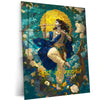 Spiritual God Metal Poster  | Krushna Sada Sahayte Metal Poster | Divine Krishna Wall Art | Spiritual Home Decor