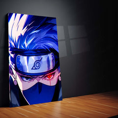 Anime Metal Poster Set of 9 | Naruto Shippuden | Kakashi Hatake Anime Wall Art | Sharingan Chidori 9 Panel Metal Print | Copy Ninja Decor