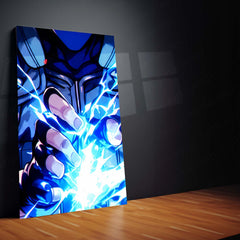 Anime Metal Poster Set of 9 | Naruto Shippuden | Kakashi Hatake Anime Wall Art | Sharingan Chidori 9 Panel Metal Print | Copy Ninja Decor