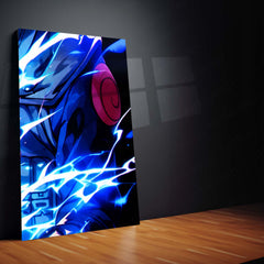 Anime Metal Poster Set of 9 | Naruto Shippuden | Kakashi Hatake Anime Wall Art | Sharingan Chidori 9 Panel Metal Print | Copy Ninja Decor
