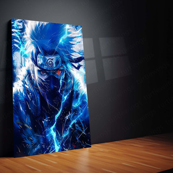 Anime Metal Poster | Kakashi Hatake – The Copy Ninja of Konoha | Lightning Edge Metal Frame Poster