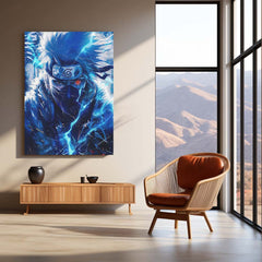 Anime Metal Poster | Kakashi Hatake – The Copy Ninja of Konoha | Lightning Edge Metal Frame Poster