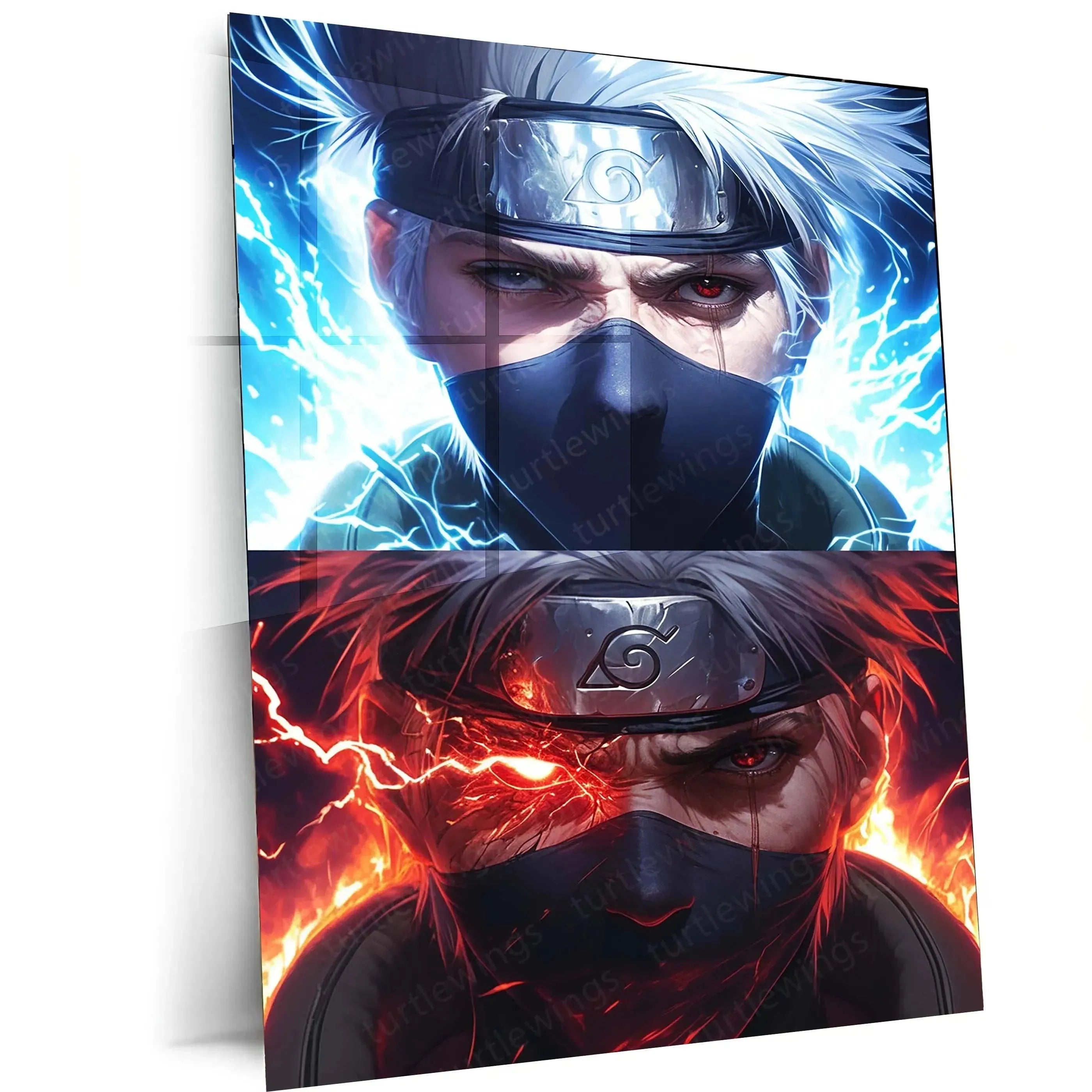 Kakashi Hatake Metal Poster | Naruto Anime Portrait – TURTLEWINGS