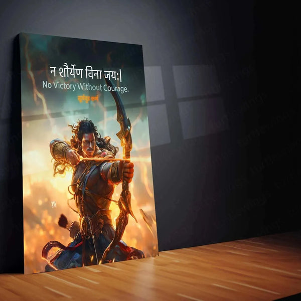 Karna Mahabharat Metal Poster – Warrior & Legend Wall Art - TURTLEWINGS 