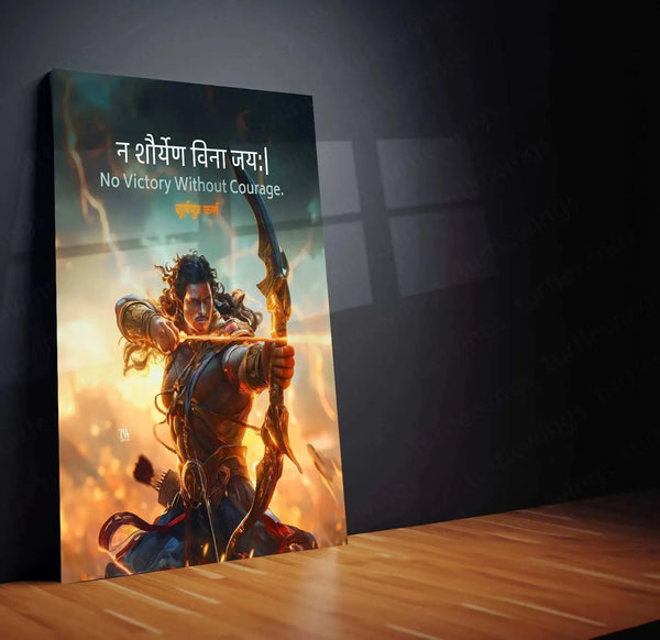 Karna Metal Poster | Mahabharata Warrior Wall Art | Indian Mythology D ...