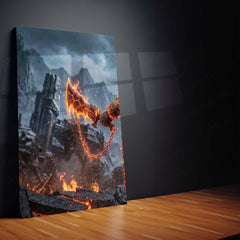 Game Metal Poster Set of 3 | God of War | Kratos Blades of Chaos Battle Triptych Wall Art – product image 3