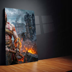 Game Metal Poster Set of 3 | God of War | Kratos Leviathan Axe Battle Triptych Wall Art – product image 5