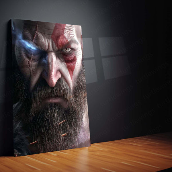 Game Metal Poster Set of 3 | God of War | Kratos Close-Up Warrior Triptych Wall Art – product image 4