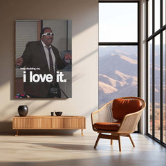Quote Metal Poster | Stanley Hudson – Keep Doubting Me, I Love It Metal Frame Unbothered Confidence Wall Art | Silent Revenge & Underrated Energy Quote Metal Poster