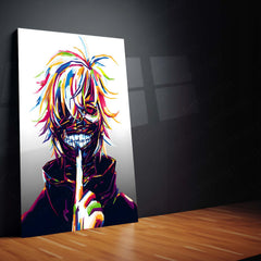 Anime Metal Poster | Tokyo Ghoul – Ken Kaneki Shadow Metal Poster | Dark Anime Wall Frame 04
