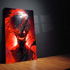 Anime Metal Poster | Tokyo Ghoul – Ken Kaneki Shadow Metal Poster | Dark Anime Wall Frame 05