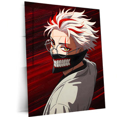 Anime Metal Poster | Tokyo Ghoul – Ken Kaneki Shadow Metal Poster | Dark Anime Wall Frame 06