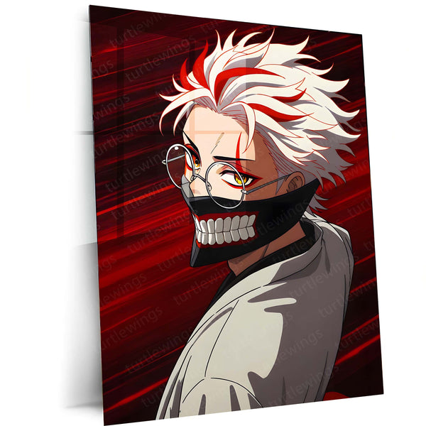 Anime Metal Poster | Tokyo Ghoul – Ken Kaneki Shadow Metal Poster | Dark Anime Wall Frame 06