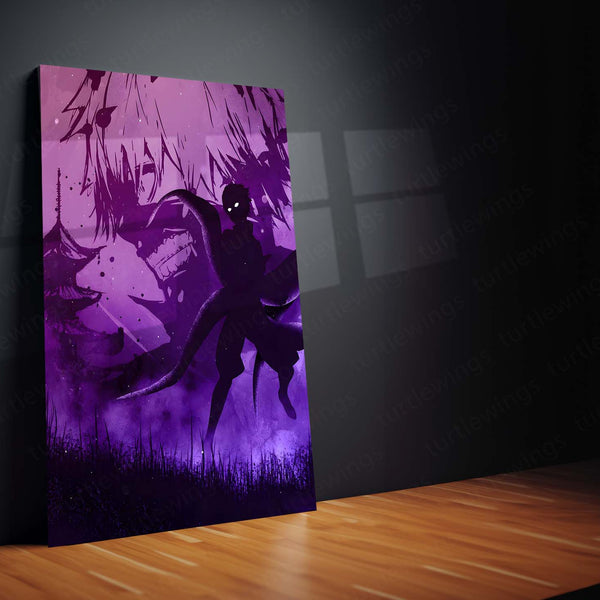 Anime Metal Poster | Tokyo Ghoul – Ken Kaneki Shadow Metal Poster | Dark Anime Wall Frame 02
