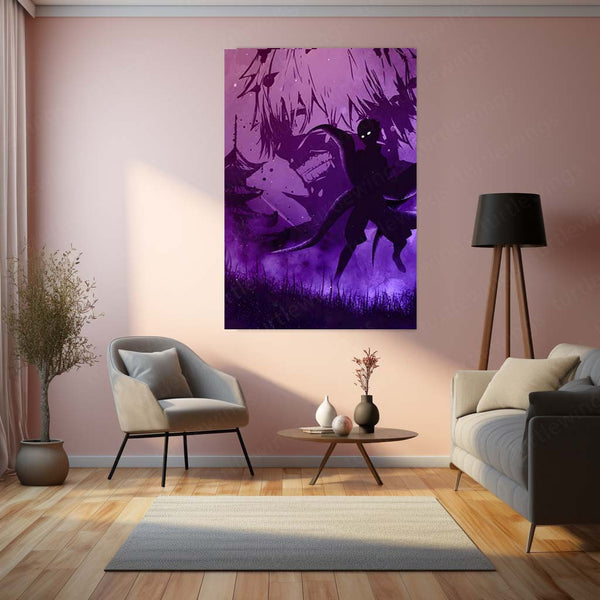 Anime Metal Poster | Tokyo Ghoul – Ken Kaneki Shadow Metal Poster | Dark Anime Wall Frame 02