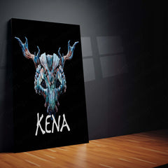 Kena: Bridge of Spirits – Spirit Guardian Mask | Fantasy Adventure Metal Frame Poster