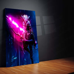 Kena: Bridges of Spirits – Spirit Warrior Artwork | Mystical Fantasy Game Metal Frame Poster