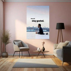 Quote Metal Poster | Kendall Roy | “Stay Real, Stay Goated.” | Executive Mindset Metal Poster - TURTLEWINGS 