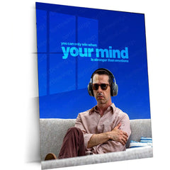Quote Metal Poster | Kendall Roy – You Can Only Win When Your Mind Is Stronger Than Emotions | Motivational Metal Poster - TURTLEWINGS 