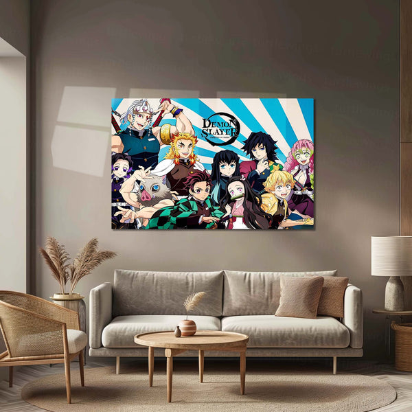Anime Metal Poster | Kimetsu No Yaiba – The Hashira Squad Metal Frame
