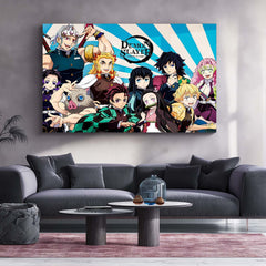 Anime Metal Poster | Kimetsu No Yaiba – The Hashira Squad Metal Frame