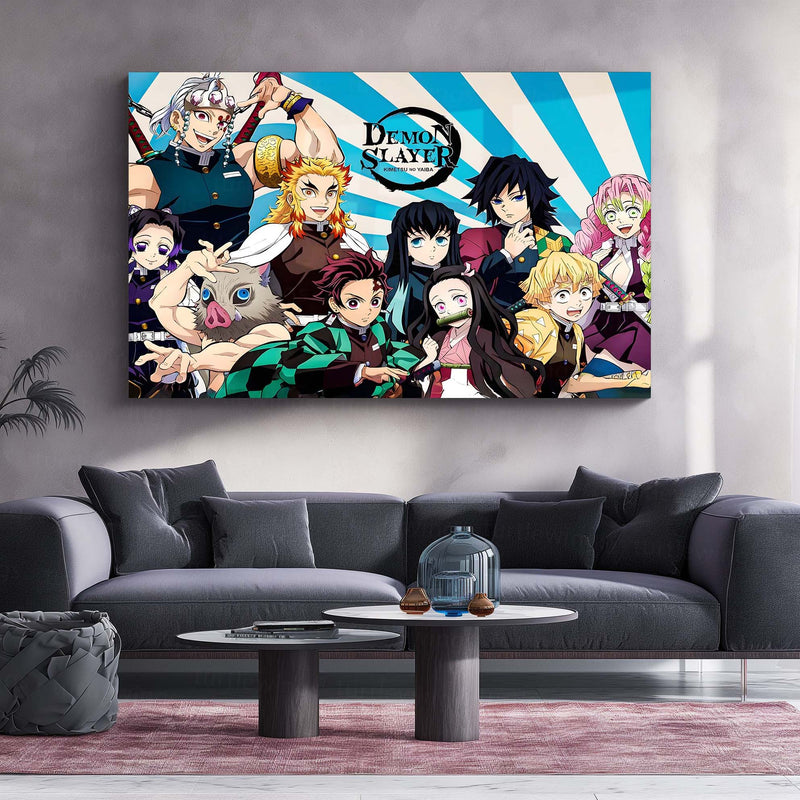 Anime Metal Poster | Kimetsu No Yaiba – The Hashira Squad Metal Frame
