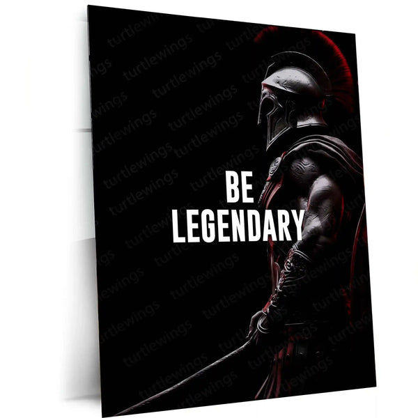 Leonidas I – Be Legendary | Spartan Warrior Motivation Metal Frame - TURTLEWINGS 