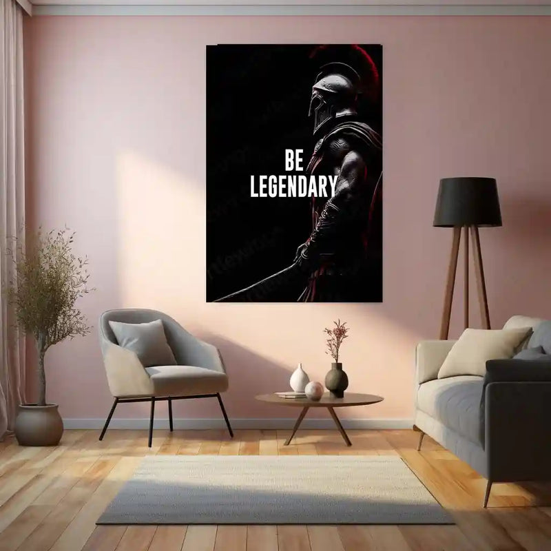 Leonidas I – Be Legendary | Spartan Warrior Motivation Metal Frame - TURTLEWINGS 
