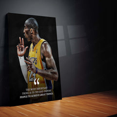 Kobe Bryant – Inspirational Quote Basketball Metal Poster | Mamba Mentality Wall Frame