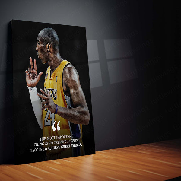 Kobe Bryant – Inspirational Quote Basketball Metal Poster | Mamba Mentality Wall Frame