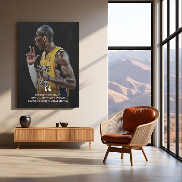 Kobe Bryant – Inspirational Quote Basketball Metal Poster | Mamba Mentality Wall Frame