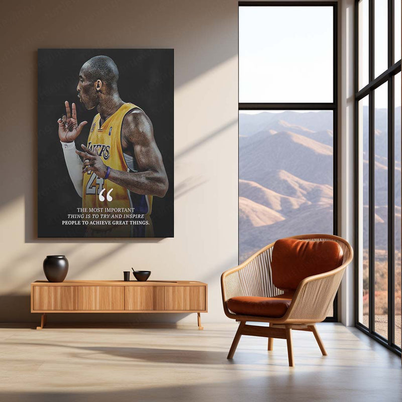 Kobe Bryant – Inspirational Quote Basketball Metal Poster | Mamba Mentality Wall Frame