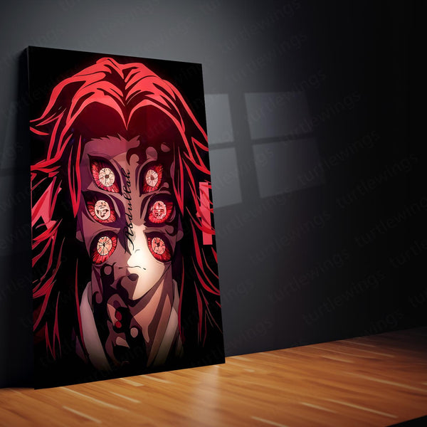 Anime Metal Poster Set of 3 | Kokushibo Upper Moon Demon Triptych Wall Art