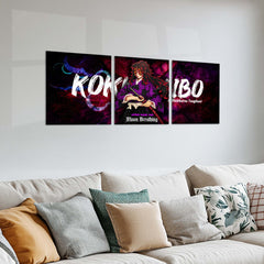 Anime Metal Poster Set of 3 | Kokushibo Upper Rank One Moon Breathing Triptych Wall Art – product image 2
