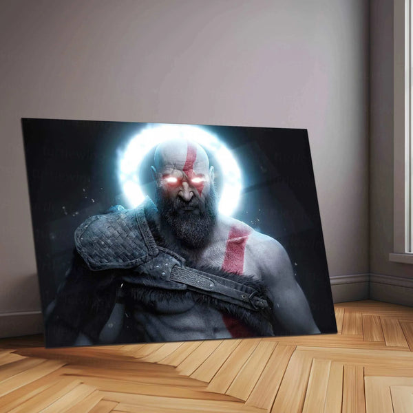 Kratos God of War Neon LED Metal Poster - TURTLEWINGS 