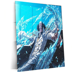 Anime Metal Poster | Kuzan (Aokiji) | Ice Power Anime Wall Art | Calm Strength & Absolute Justice Metal Poster - TURTLEWINGS 