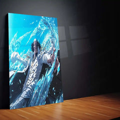 Anime Metal Poster | Kuzan (Aokiji) | Ice Power Anime Wall Art | Calm Strength & Absolute Justice Metal Poster - TURTLEWINGS 