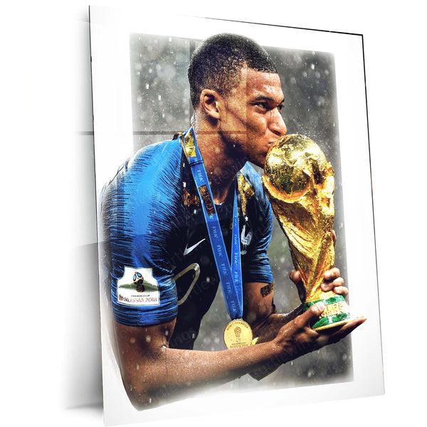 Kylian Mbappé France Metal Frame | World Cup Star Wall Art - TURTLEWINGS 