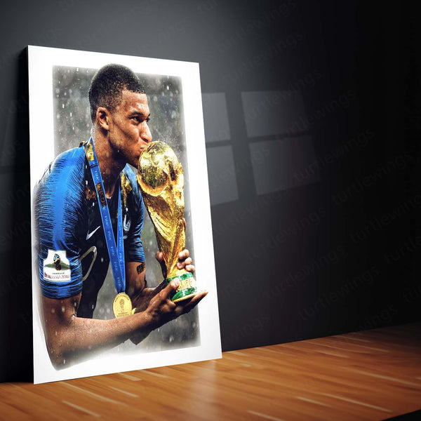 Kylian Mbappé France Metal Frame | World Cup Star Wall Art - TURTLEWINGS 